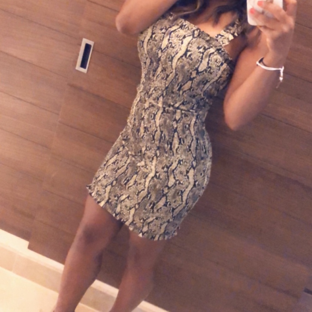 Snakeskin Mini Dress